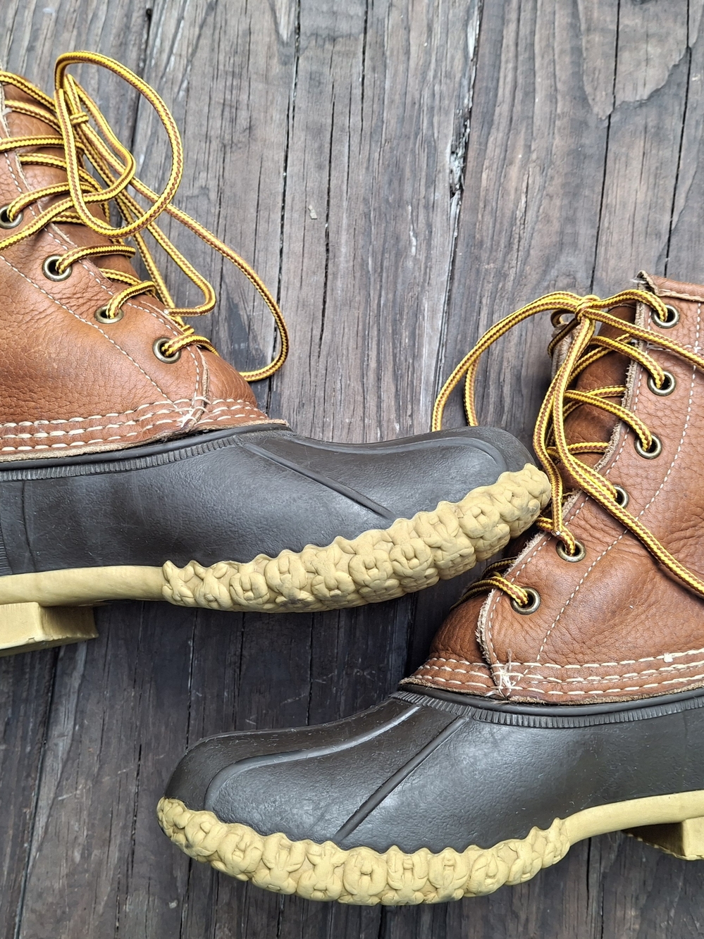 Classic L.L Bean Brown  Lined Women's Duck Boots -  Size 6